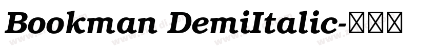 Bookman DemiItalic字体转换